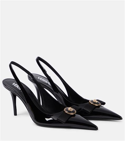 mytheresa versace shoes|Versace slingback shoes.